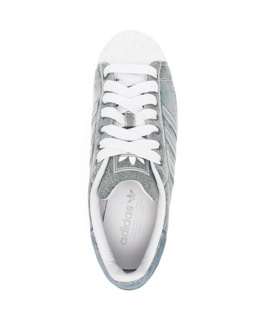 Adidas Gray Superstar 82 Stripes Trainers for men