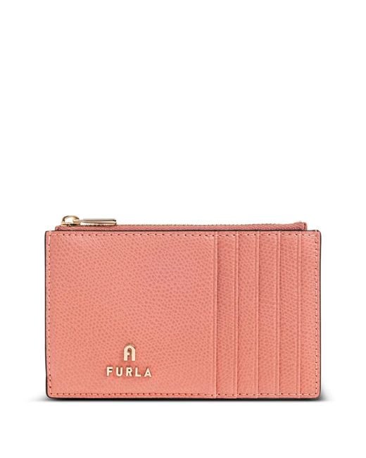 Furla Pink Camelia Leather Card Holder