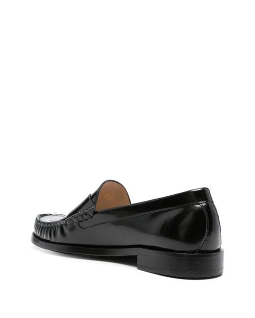 Stuart Weitzman Black Leather Loafers