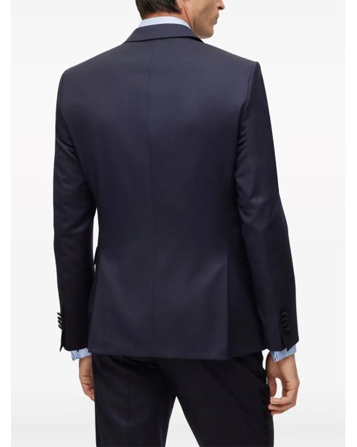 Boss Blue Slim-Fit Tuxedo Jacket for men