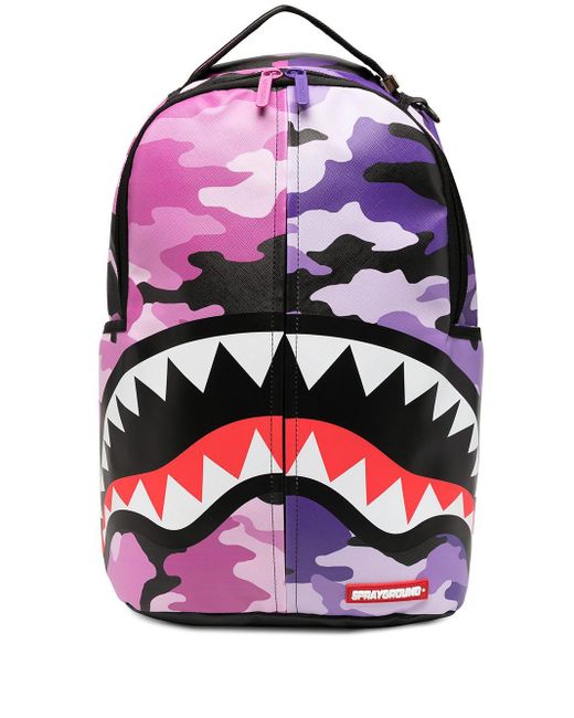 Sprayground Pink Split Camouflage Backpack for men