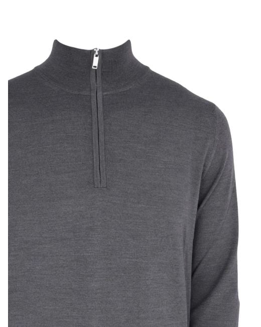 Pull Zippé À Col Roulé Slowear pour homme en coloris Gray