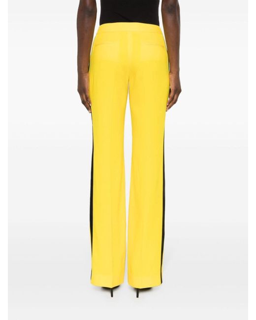 Moschino Yellow Straight-leg Tailored Trousers