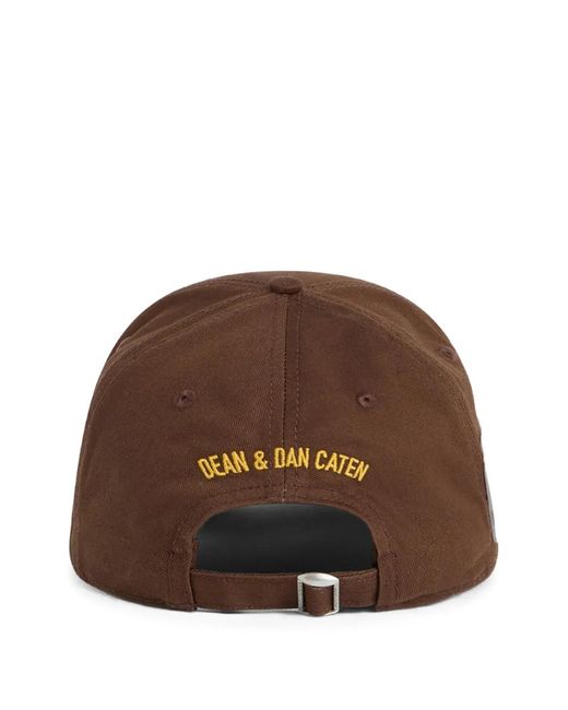 DSquared² Brown Logo Patch Baseball Cap for men