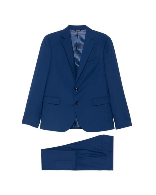 Daniele Alessandrini Blue Single-Breasted Suit for men