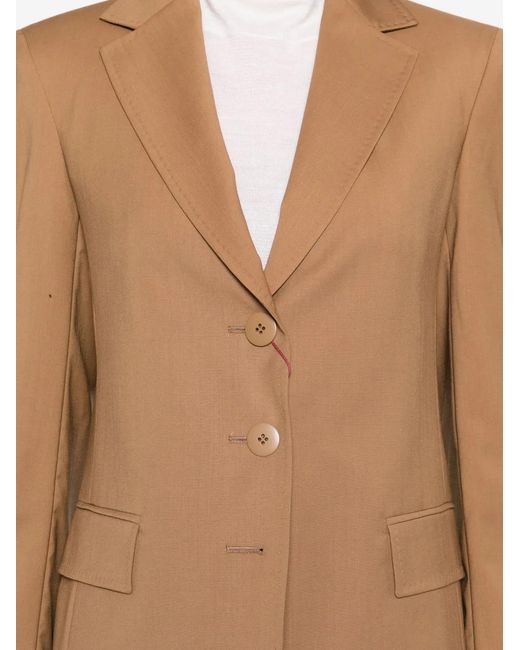 Max Mara Brown Single-Breasted Blazer