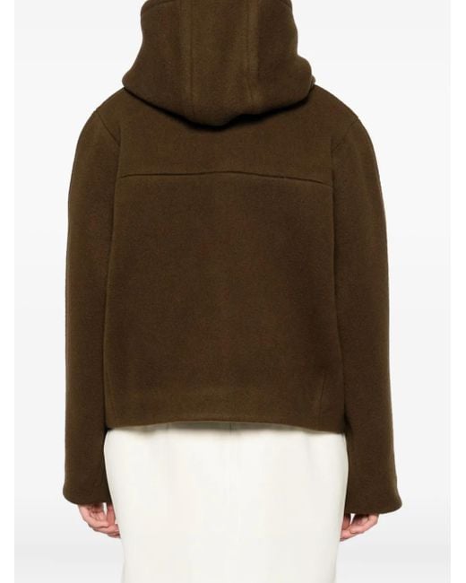 Low Classic Brown Wool Blend Single-Breasted Coat