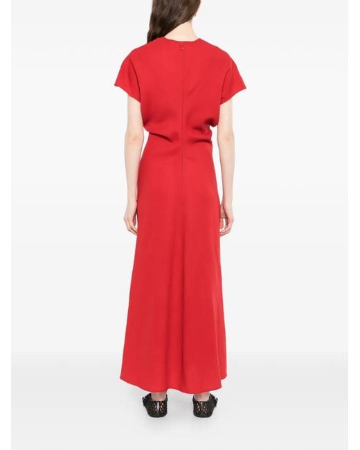 Totême  Red Slouched-Waist Dress
