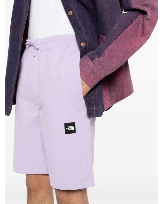 The North Face Purple Sakami Logo-Appliqué Track Shorts for men