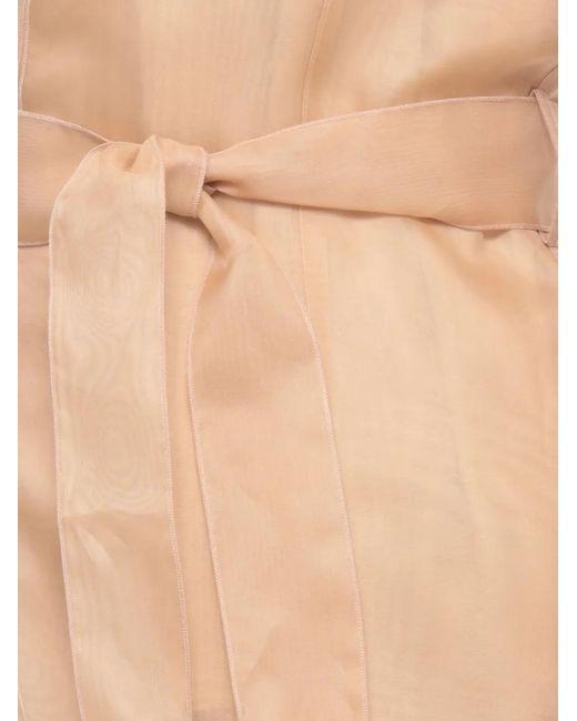 Antonelli Natural Elia Belted Sheer-Finish Jacket
