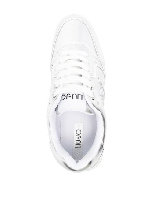 Sneakers Con Applicazione Logo di Liu Jo in White