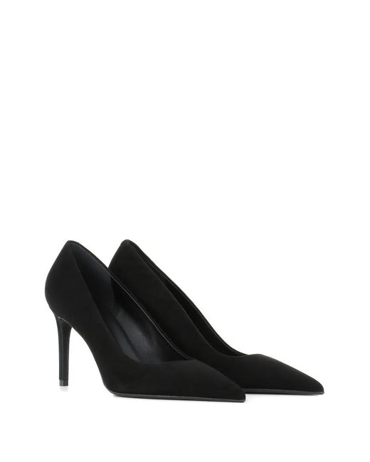 Sergio Levantesi Black Dusy Pointed-Toe Pumps