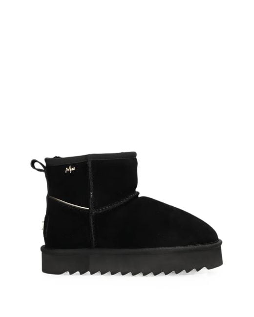 Mexx Black Logo-Plaque Platform Boots