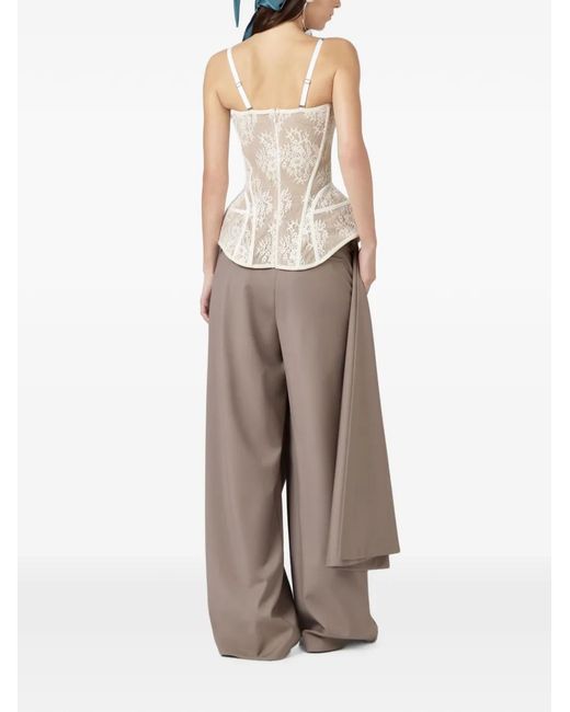 GIUSEPPE DI MORABITO Natural Wrap-Panel Trousers