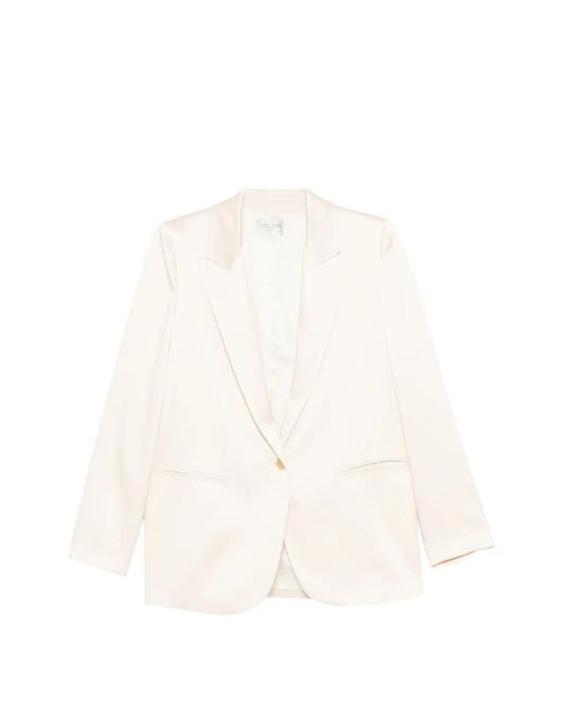 Forte_forte White Single-Breasted Blazer