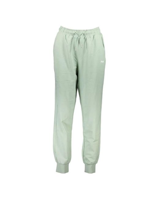 Fila Green Drawstring Cotton Track Pants