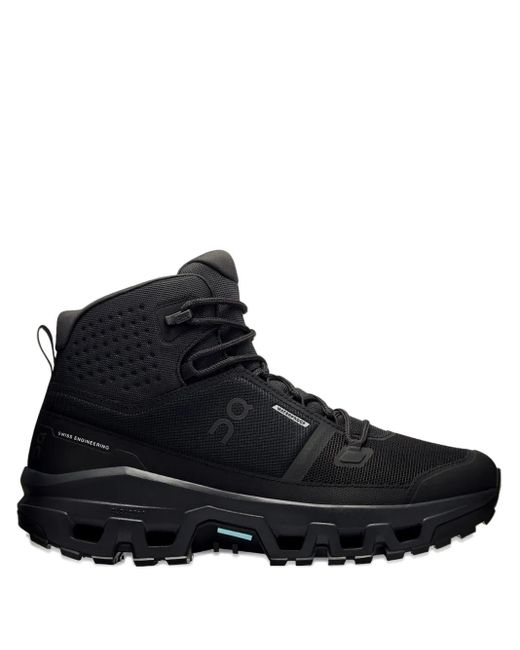 メンズ On Shoes Cloudrock Mid Wp "black" スニーカー