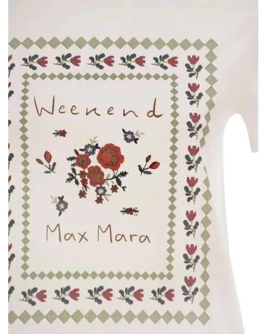 Weekend by Maxmara White Graphic-Print T-Shirt