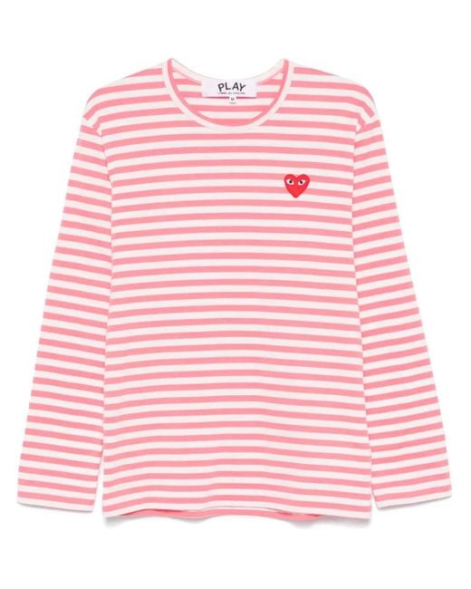 COMME DES GARÇONS PLAY Pink U T-Shirt Emblem Knit