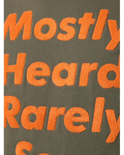 Mostly Heard Rarely Seen Gray Logo Patch Sweatshirt for men
