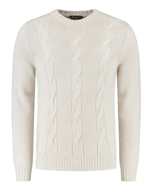 Doriani Pullover Mit Zopfmuster in White für Herren