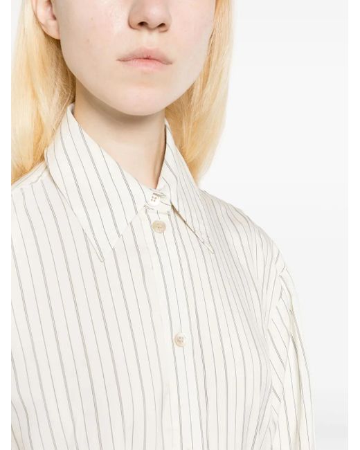 Isabel Marant White Cylvany Striped Shirt