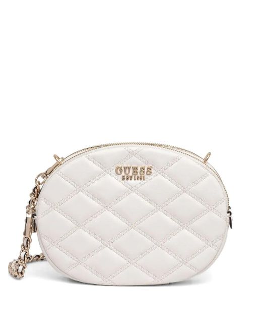 Borsa A Tracolla Trapuntata di Guess in White