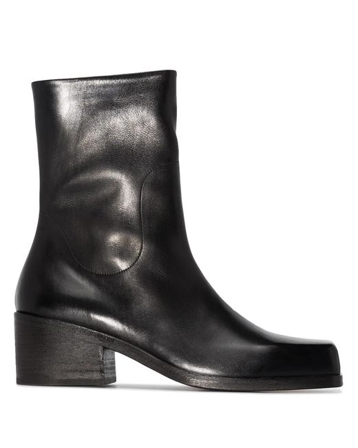 Marsèll Black Block-Heel Ankle Boots