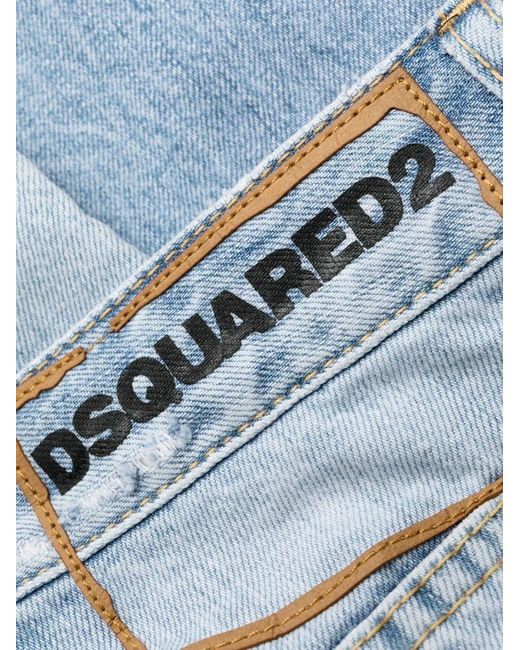 DSquared² Blue Low-Rise Slim-Cut Jeans