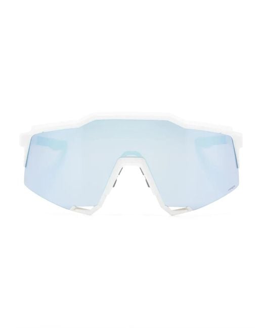 100% Eyewear Blue Speedcraft Oversized-Frame Sunglasses for men