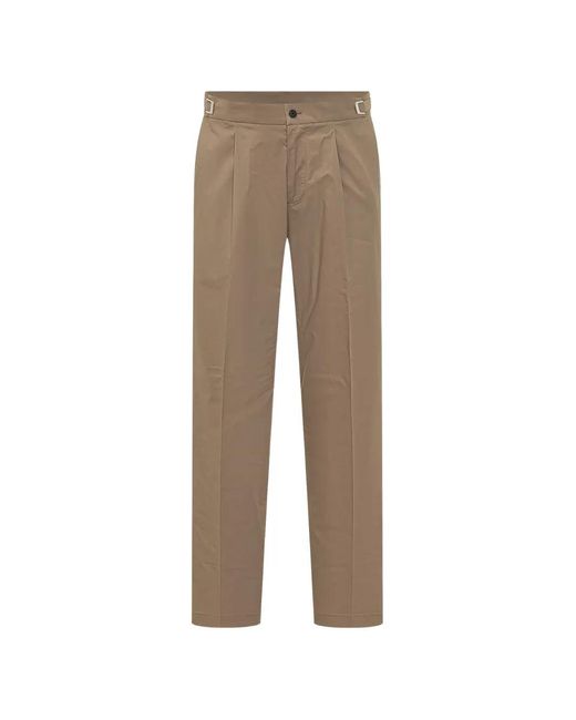 Cellar Door Natural Leo T Pleated-Front Trousers for men