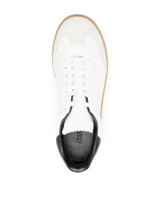 Isabel Marant White Bryce Leather Sneakers