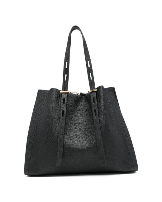 MINOBOSSI Black Textured Shoulder Bag