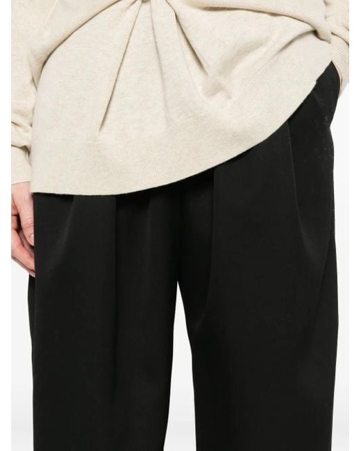 Isabel Marant Pleated Wool Trousers Black