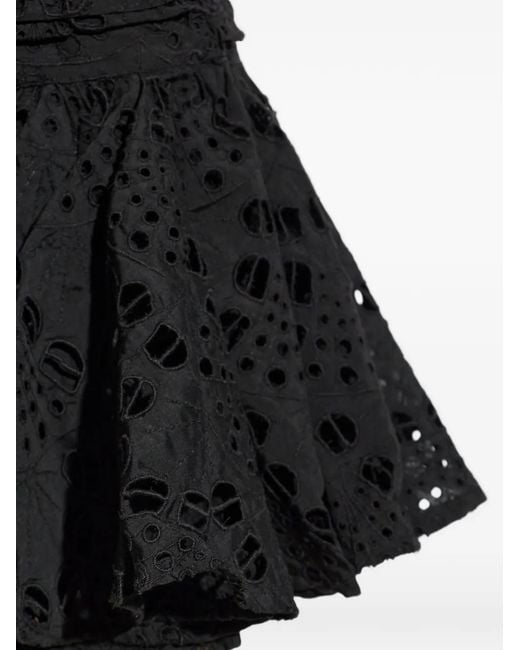 AllSaints Black Dotty Broderie Anglaise Skirt