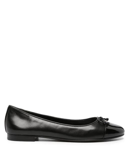 Tory Burch Black Cap-Toe Ballet