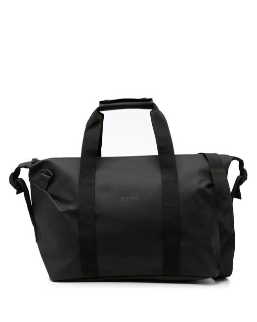 Rains Black Small Hilo Logo-Embossed Holdall