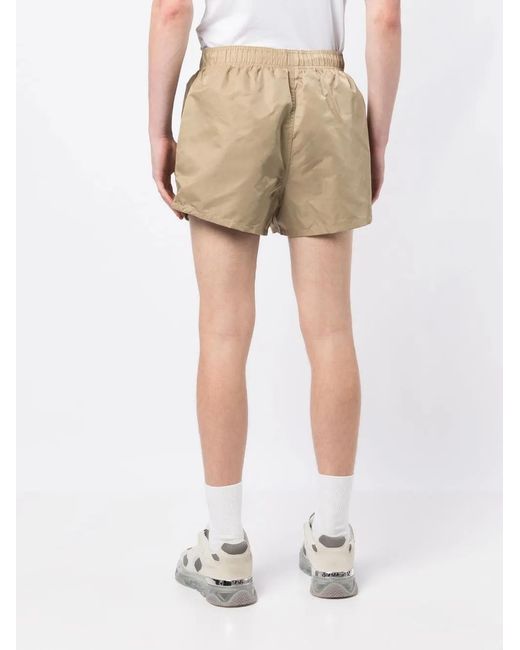 Fear Of God Natural Logo-Patch Track Shorts for men