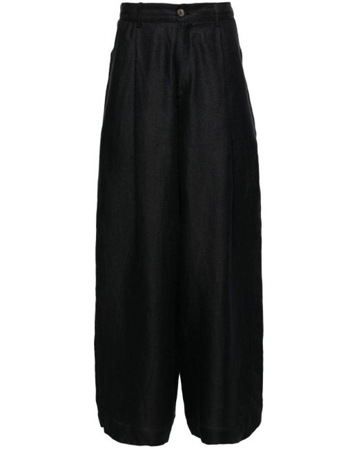 Pantaloni a gamba ampia di Societe Anonyme in Black