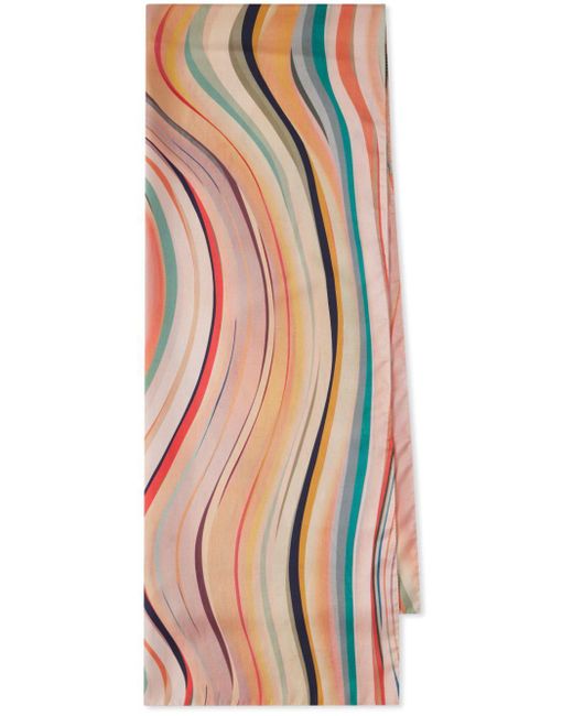 Paul Smith Natural Swirl Silk Scarf