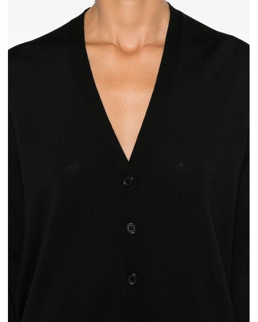 Mrz Black Virgin Wool Cardigan