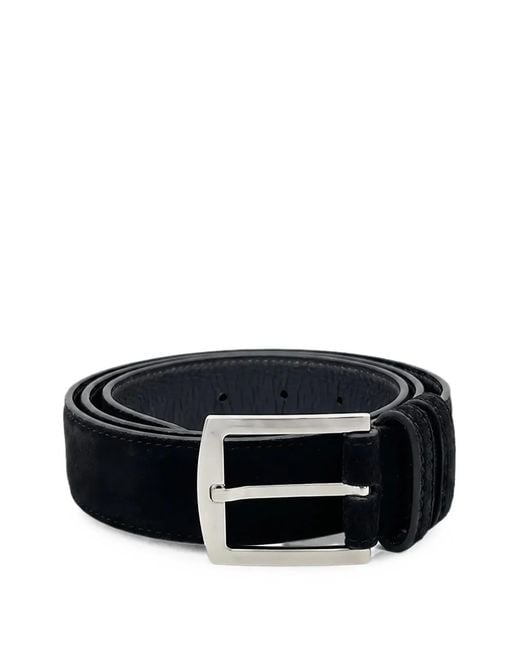 Kiton Black Buckle-Fastening Belt for men