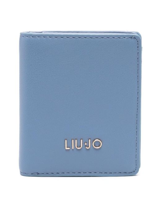 Liu Jo Blue Logo-lettering Wallet
