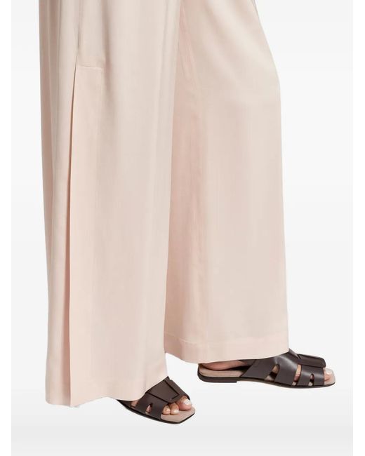 Peserico Pink Elasticated Side-Slit Trousers
