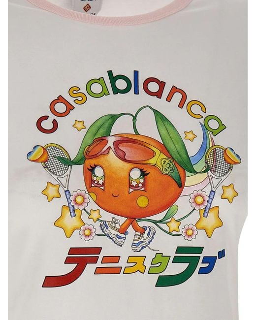 Casablanca White T-Shirt mit Print