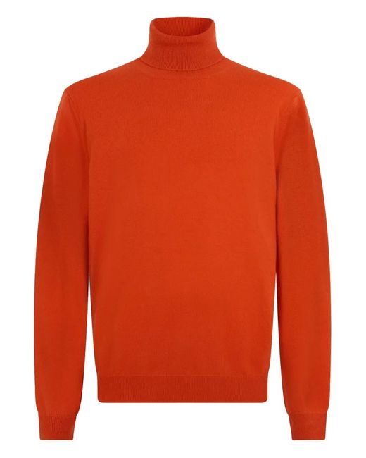 Malo Orange Turtleneck Long-Sleeve Sweater for men