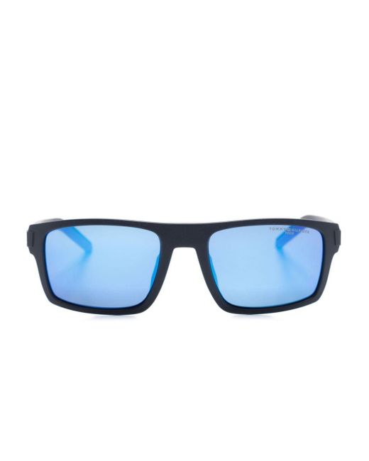 Tommy Hilfiger Blue Polarised Rectangle-frame Sunglasses for men