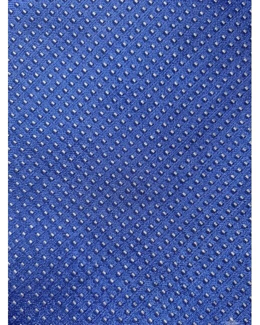 Bona Furtuna Blue Geometric-Pattern Tie for men