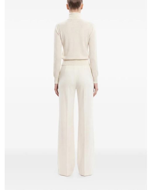 Saiid Kobeisy White Tailored Wide-Leg Trousers