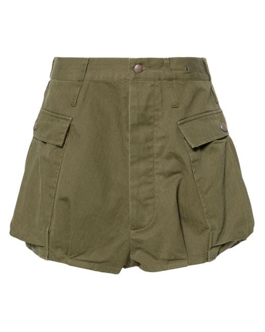 R13 Green Bubble Cargo-Shorts